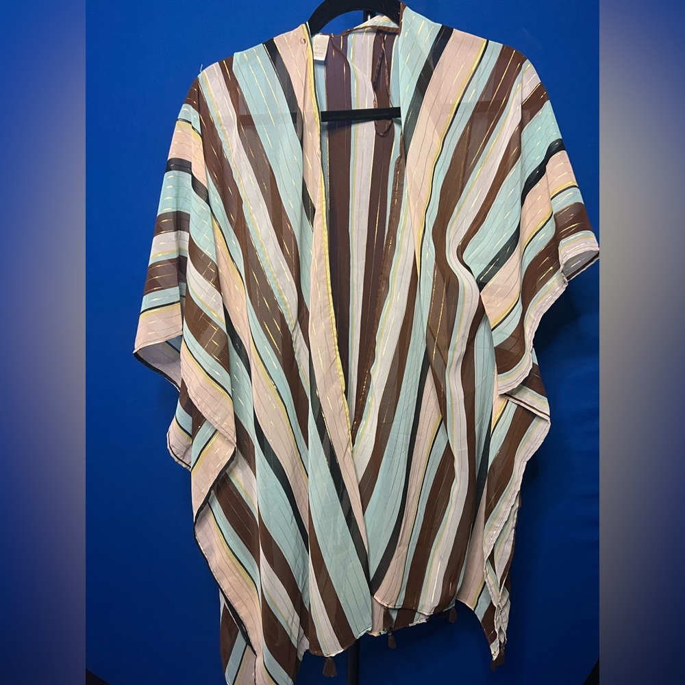Striped sheer over shirt